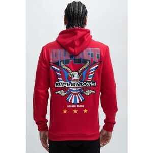 NWT Reason X Diplomats Dipset Members Hoodie Red Hip Hop Urban Rap Men Size L